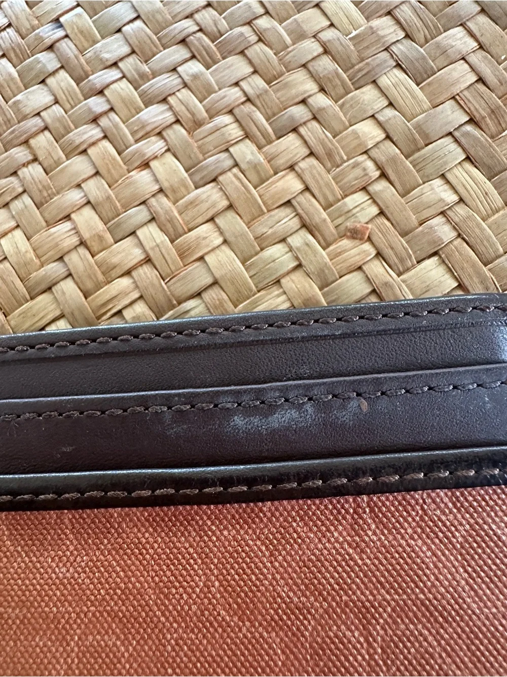 Coach Brown and Tan Card Holder
